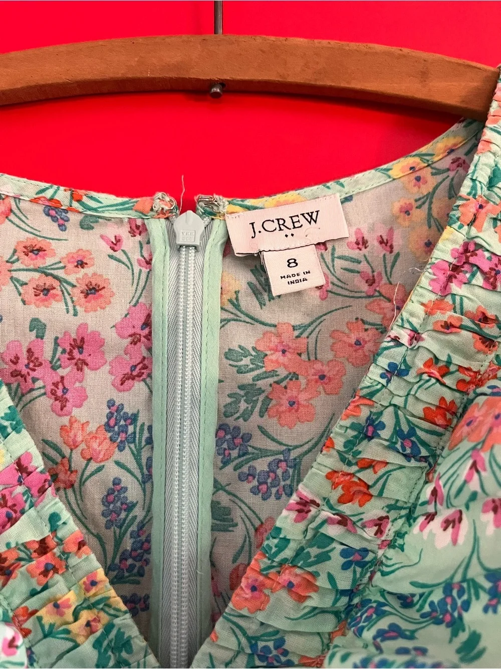J. Crew Floral Ruffled Sundress size 8